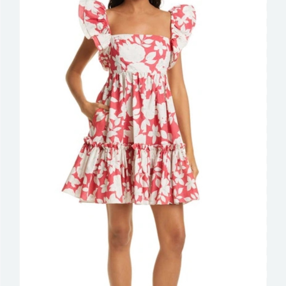 Cara Cara Pink and White Floral Lexa Mini Dress